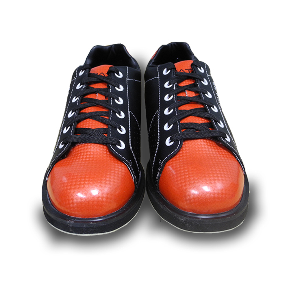 orange and black bowling shoes