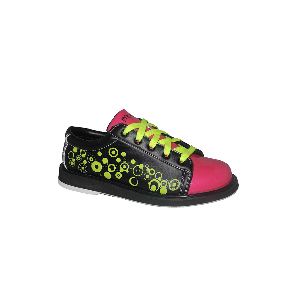 pink and lime green shoes