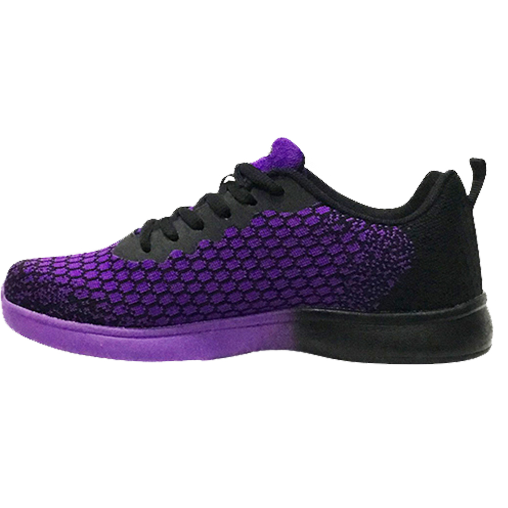 thumbnail image 2 of BSI Women's Classic Bowling Shoes - Black/Purple, Universal Slide Sole, Size B Width 2 of 6